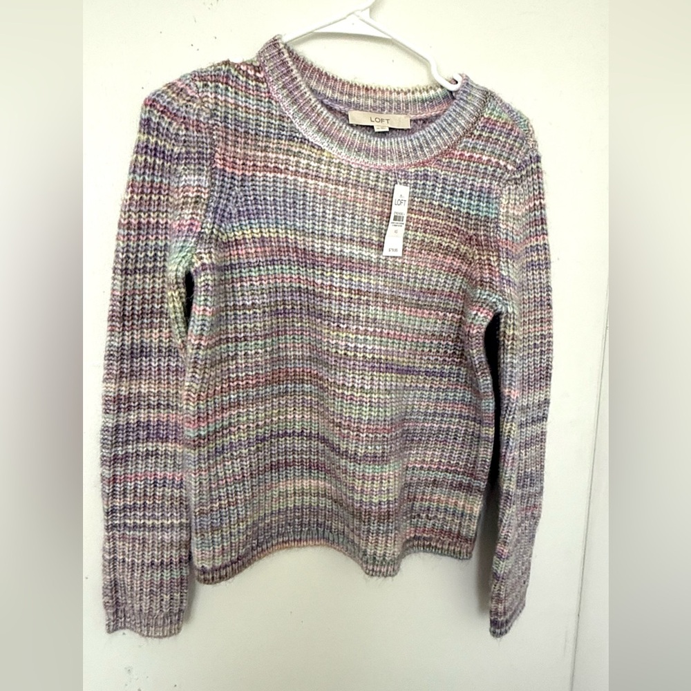 NWT
Loft Rainbow Spacedye Sweater XS